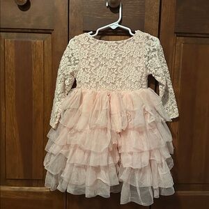 Lace and Tulle Pink Dress